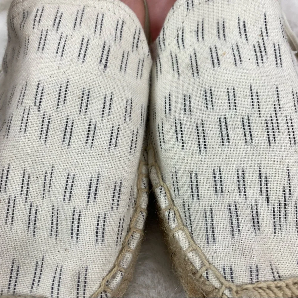 Soludos ecru and black geometric espadrilles 8